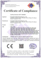 Power Amplifier CE LVD Certificate